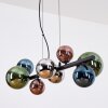 Chehalis Lampadario a sospensione, Lampada a sfera, Lampada a sospensione Blu, Cromo, Verde, Ramato, Grigio fumo, 8-Luci