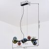 Chehalis Lampadario a sospensione, Lampada a sfera, Lampada a sospensione Blu, Verde, Ramato, 8-Luci