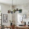 Chehalis Lampadario a sospensione, Lampada a sfera, Lampada a sospensione Blu, Cromo, Verde, Chiaro, Grigio fumo, 8-Luci