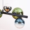 Chehalis Lampadario a sospensione, Lampada a sfera, Lampada a sospensione Blu, Cromo, Verde, Chiaro, Grigio fumo, 8-Luci