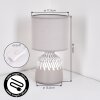 Mirvel Lampada da tavolo Grigio, Bianco, 1-Luce