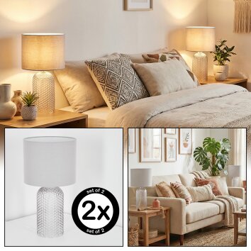 Fonil Lampada da tavolo Nerofumo, Trasparente, chiaro, 1-Luce