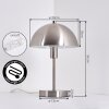 Veltri Lampada da tavolo Nichel opaco, 1-Luce