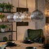 Koyoto Lampadario a sospensione, Lampada a sfera, Lampada a sospensione Ambrato, Chiaro, Grigio fumo, 4-Luci
