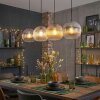 Koyoto Lampadario a sospensione, Lampada a sfera, Lampada a sospensione Ambrato, Chiaro, Grigio fumo, 4-Luci