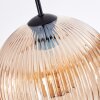 Koyoto Lampadario a sospensione, Lampada a sfera, Lampada a sospensione Ambrato, Chiaro, Grigio fumo, 4-Luci