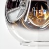 Ripoll Lampadario a sospensione, Lampada a sfera, Lampada a sospensione Cromo, Chiaro, Grigio fumo, 1-Luce