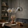Koyoto Lampadario a sospensione, Lampada a sfera, Lampada a sospensione Ambrato, Chiaro, Grigio fumo, 3-Luci