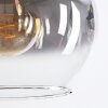 Koyoto Lampadario a sospensione, Lampada a sfera, Lampada a sospensione Ambrato, Chiaro, Grigio fumo, 3-Luci