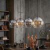 Koyoto Lampadario a sospensione, Lampada a sfera, Lampada a sospensione Ambrato, Chiaro, Grigio fumo, 4-Luci