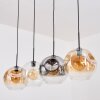 Ripoll Lampadario a sospensione, Lampada a sfera, Lampada a sospensione Ambrato, Chiaro, Grigio fumo, 4-Luci