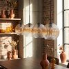 Koyoto Lampadario a sospensione, Lampada a sfera, Lampada a sospensione Ambrato, Chiaro, 4-Luci