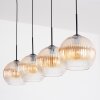 Koyoto Lampadario a sospensione, Lampada a sfera, Lampada a sospensione Ambrato, Chiaro, 4-Luci