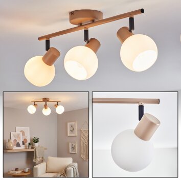 Lumox Plafoniera, Faretto da soffitto Beige, Nero, 3-Luci