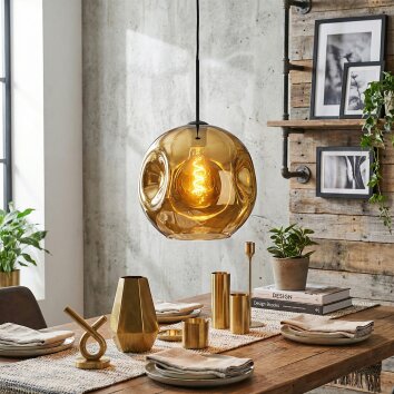 Ripoll Lampadario a sospensione, Lampada a sfera, Lampada a sospensione Oro, 1-Luce