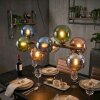 Gastor Lampadario a sospensione, Lampada a sfera, Lampada a sospensione Blu, Cromo, Verde, Ramato, Grigio fumo, 8-Luci
