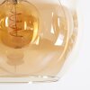 Koyoto Lampadario a sospensione, Lampada a sfera, Lampada a sospensione Ambrato, Cromo, Chiaro, Grigio fumo, 4-Luci