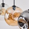 Ripoll Lampadario a sospensione, Lampada a sfera, Lampada a sospensione Ambrato, Chiaro, Grigio fumo, 4-Luci