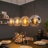 Ripoll Lampadario a sospensione, Lampada a sfera, Lampada a sospensione Ambrato, Chiaro, Grigio fumo, 4-Luci