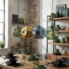 Ripoll Lampadario a sospensione, Lampada a sfera, Lampada a sospensione Blu, Oro, Verde, 4-Luci