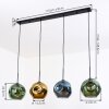 Ripoll Lampadario a sospensione, Lampada a sfera, Lampada a sospensione Blu, Oro, Verde, 4-Luci