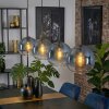 Koyoto Lampadario a sospensione, Lampada a sfera, Lampada a sospensione Blu, Chiaro, 4-Luci