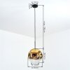 Ripoll Lampadario a sospensione, Lampada a sfera, Lampada a sospensione Oro, Chiaro, 1-Luce