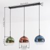 Koyoto Lampadario a sospensione, Lampada a sfera, Lampada a sospensione Blu, Verde, Chiaro, Ramato, 3-Luci