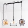Koyoto Lampadario a sospensione, Lampada a sfera, Lampada a sospensione 30 cm Ambrato, Chiaro, Grigio fumo, 3-Luci