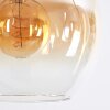 Koyoto Lampadario a sospensione, Lampada a sfera, Lampada a sospensione Ambrato, Chiaro, Grigio fumo, 4-Luci