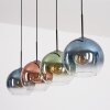 Koyoto Lampadario a sospensione, Lampada a sfera, Lampada a sospensione Blu, Verde, Chiaro, Ramato, 4-Luci