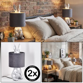 Gorman Lampada da tavolo Argento, 1-Luce