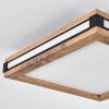 Lucera Plafoniera, Panel LED Aspetto del legno, Nero, 1-Luce