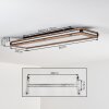 Lucera Plafoniera, Panel LED Aspetto del legno, Nero, 1-Luce