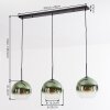 Koyoto Lampadario a sospensione, Lampada a sfera, Lampada a sospensione Verde, Chiaro, 3-Luci