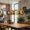 Ripoll Lampadario a sospensione, Lampada a sfera, Lampada a sospensione Blu, Oro, Verde, Ramato, 4-Luci