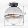 Koyoto Plafoniera, Lampada a sfera 25 cm Chiaro, Grigio fumo, 1-Luce