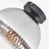 Koyoto Plafoniera, Lampada a sfera 25 cm Chiaro, Grigio fumo, 1-Luce