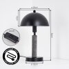 Golam Lampada da tavolo Nero, 1-Luce