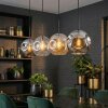 Ripoll Lampadario a sospensione, Lampada a sfera, Lampada a sospensione Ambrato, Chiaro, Grigio fumo, 4-Luci