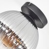 Koyoto Plafoniera, Lampada a sfera 20 cm Chiaro, Grigio fumo, 1-Luce