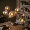 Gastor Lampadario a sospensione, Lampada a sfera, Lampada a sospensione Blu, Cromo, Verde, Chiaro, Ramato, Grigio fumo, 8-Luci