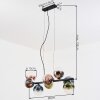 Gastor Lampadario a sospensione, Lampada a sfera, Lampada a sospensione Blu, Cromo, Verde, Chiaro, Ramato, Grigio fumo, 8-Luci