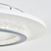 Lidor Plafoniera LED Grigio, Bianco, 1-Luce