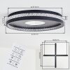Halin Plafoniera LED Nero, Trasparente, chiaro, 1-Luce, Telecomando