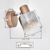 Casterk Applique, Faretto da parete Marrone, Cromo, 1-Luce