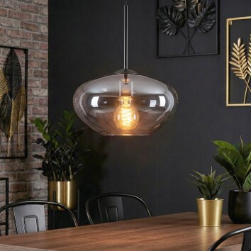 Mertola Lampadario a sospensione, Lampada a sospensione Grigio fumo, 1-Luce