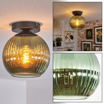 Koyoto Plafoniera, Lampada a sfera 20 cm Verde, 1-Luce