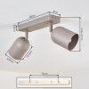 Horen Plafoniera, Faretto da soffitto Sabbia, 2-Luci