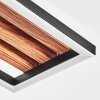 Macos Plafoniera LED Aspetto del legno, Nero, 1-Luce